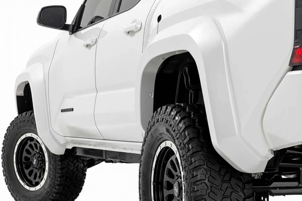 Rough Country Sport Fender Flares | Toyota Tacoma 2WD/4WD (2024-2026) - 089 | Wind Chill Pearl