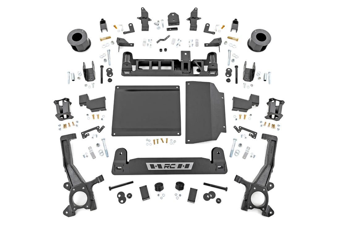 Rough Country 6 Inch Lift Kit | Toyota Tundra 4WD (2022-2026) - With Auto Adjusting Headlights / Strut Spacers w/Shock Relocation Brackets