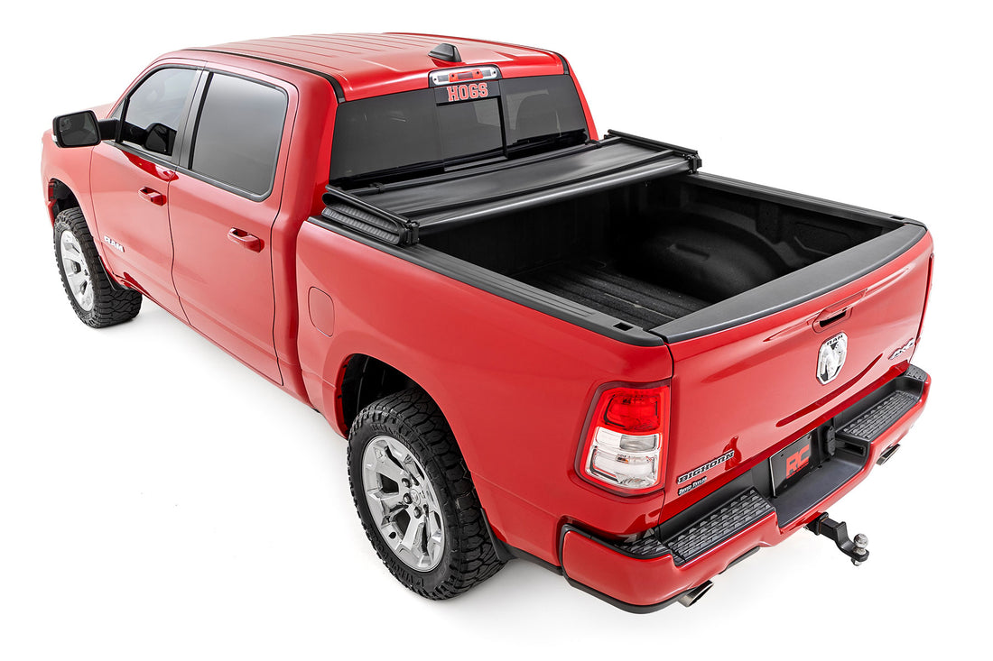 Rough Country Soft Tri-Fold Bed Cover | Ram 1500 (19-26)/1500 TRX (21-24)