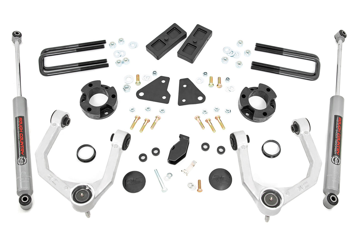 Rough Country 3.5 Inch Lift Kit | Ford Ranger 4WD (2019-2023) - Premium N3 / with Factory Cast Steel Knuckles