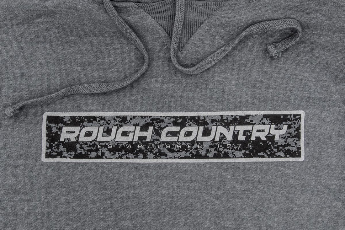 Rough Country Gray Hoodie w/ Digital Camo Logo