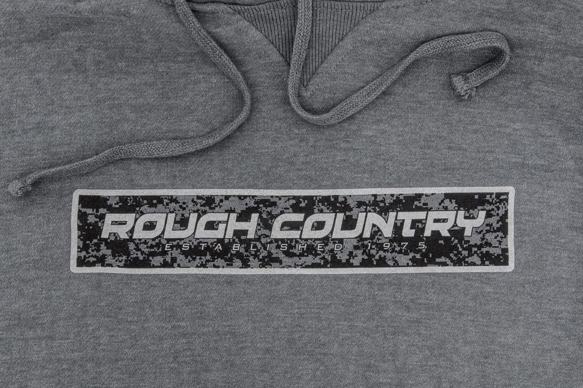 Rough Country Gray Hoodie w/ Digital Camo Logo