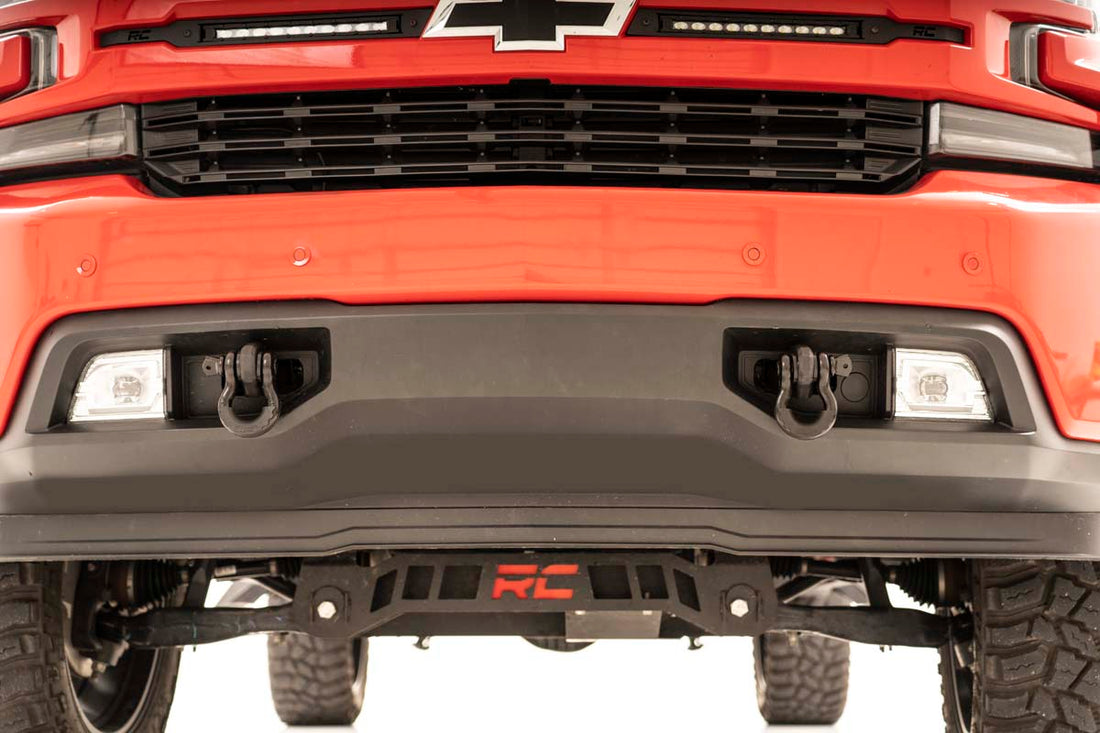 Rough Country Tow Hook Brackets | Chevy Silverado 1500 2WD/4WD (2019-2025 & Classic)
