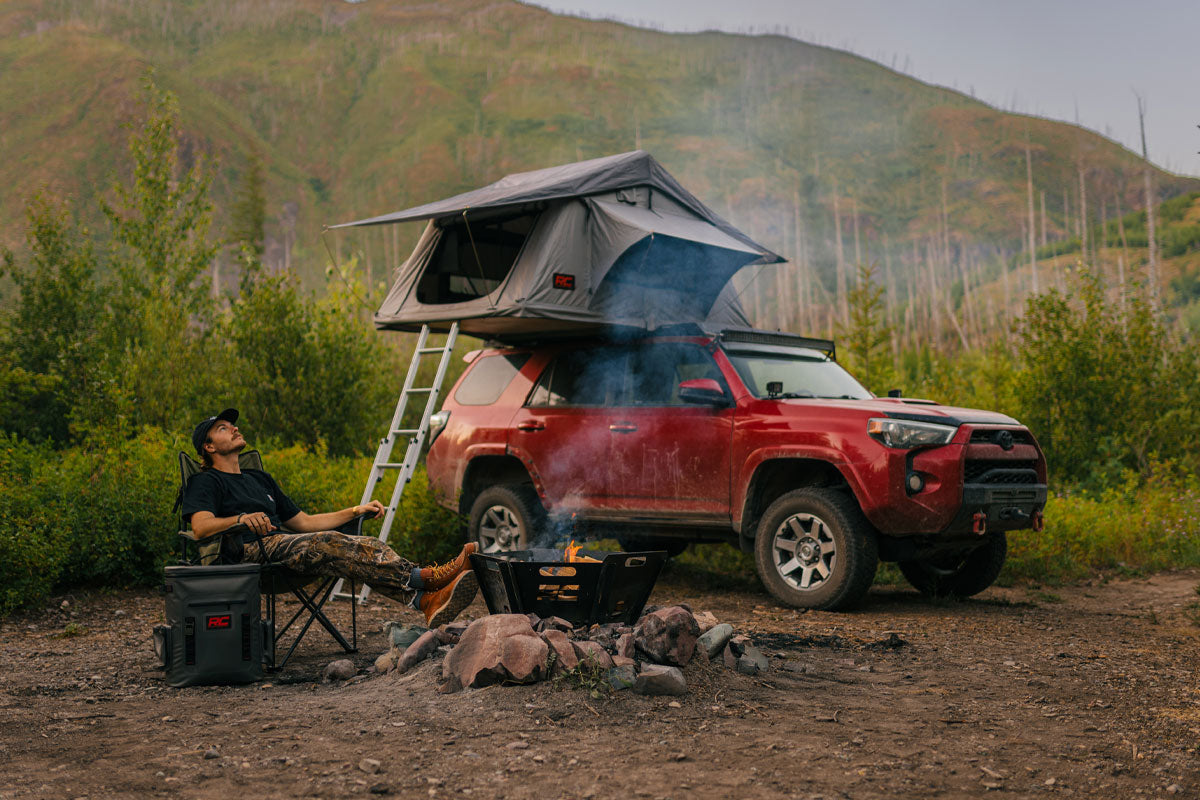 Rough Country Roof Top Tent | Rack Mount | 12 Volt Accessory & LED Light Kit