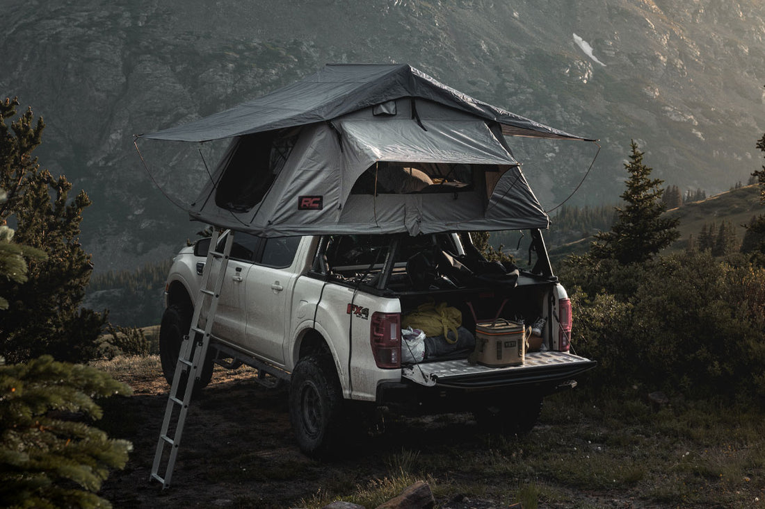 Rough Country Roof Top Tent | Rack Mount | 12 Volt Accessory & LED Light Kit