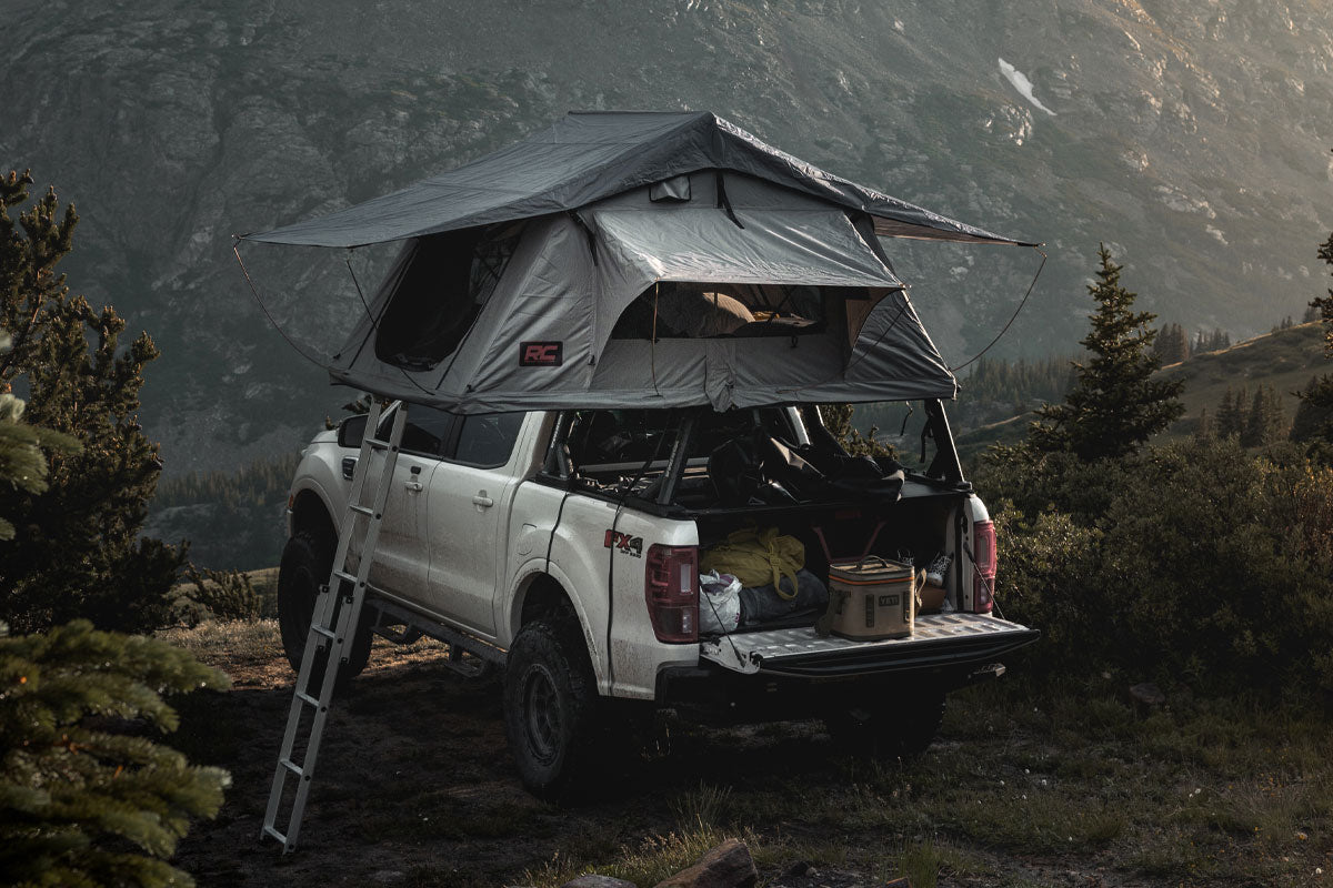 Rough Country Roof Top Tent | Rack Mount | 12 Volt Accessory & LED Light Kit