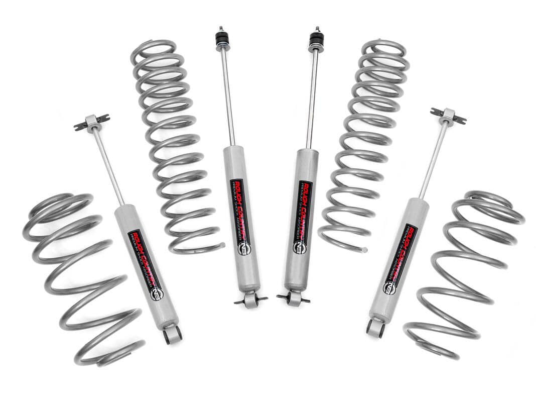Rough Country 2.5 Inch Lift Kit | Jeep Wrangler TJ 4WD (1997-2006) - Premium N3 / 4cyl