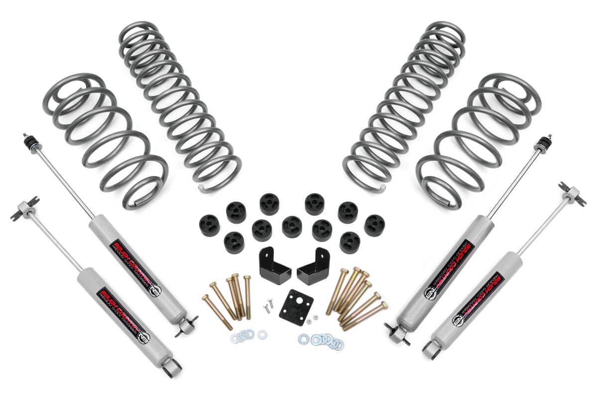 Rough Country 3.75 Inch Lift Kit | Jeep Wrangler TJ 4WD (97-06) - Premium N3 / 4cyl