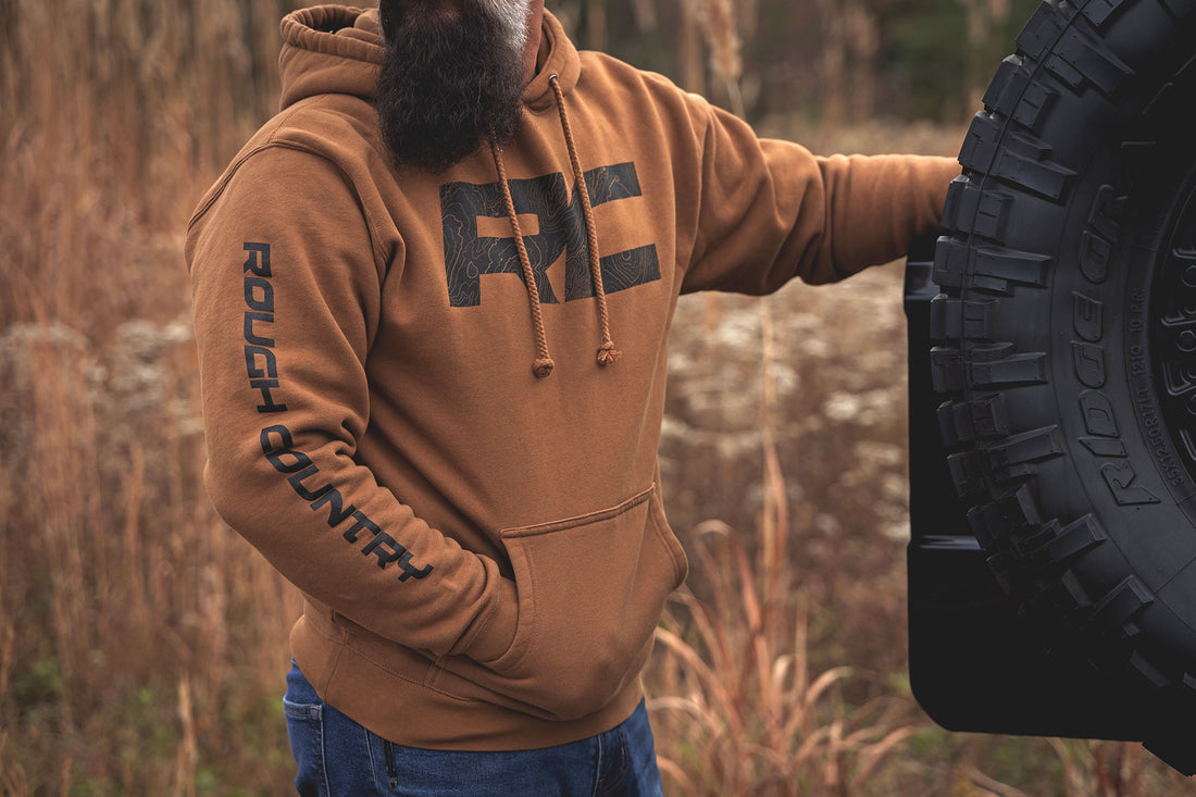 Rough Country Heavyweight Hoodie | RC Topographical | Saddle