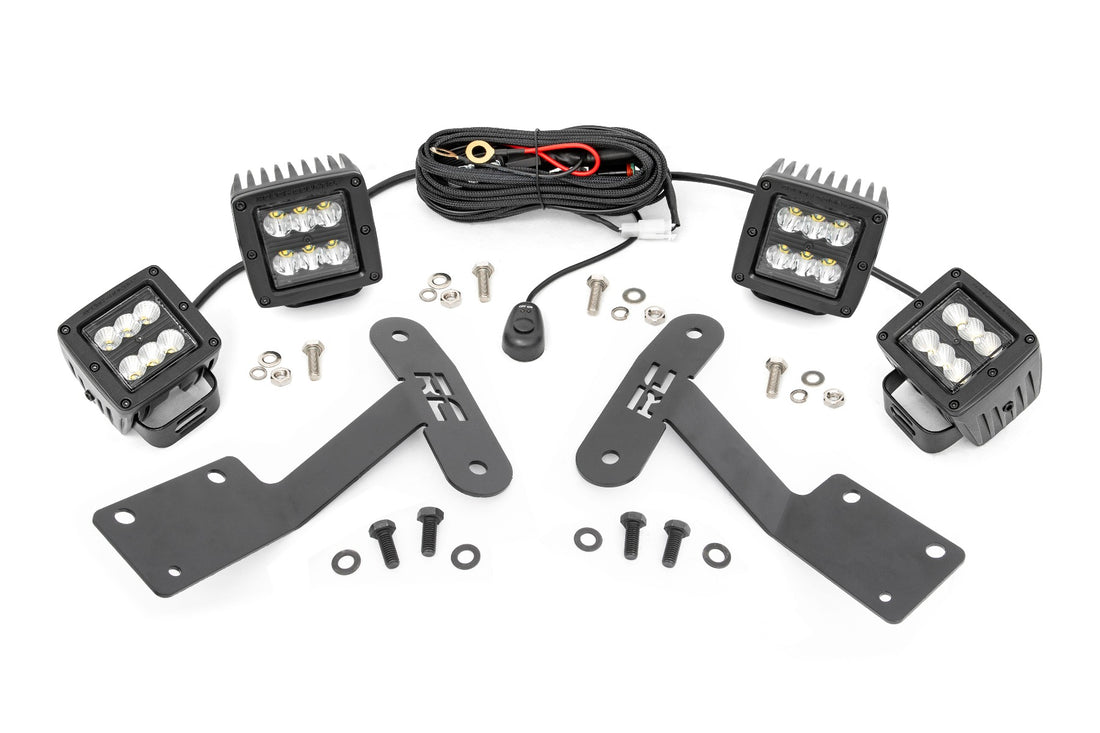 Rough Country LED Ditch Light Kit | Toyota Tundra 2WD/4WD (2014-2021) - Spot / Flood Pattern
