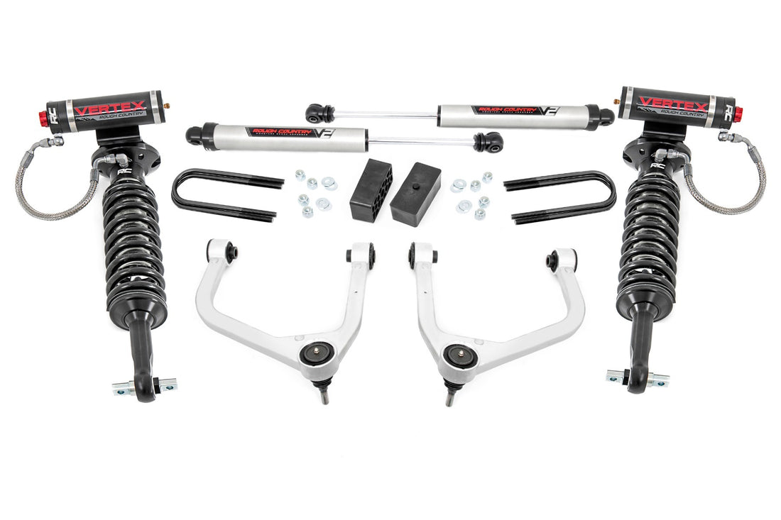 Rough Country 3.5 Inch Lift Kit | GMC Sierra 1500 2WD/4WD (2025-2026) - Aluminum / Multi-Leaf Spring / Vertex Coilovers w/V2 Rear Shocks