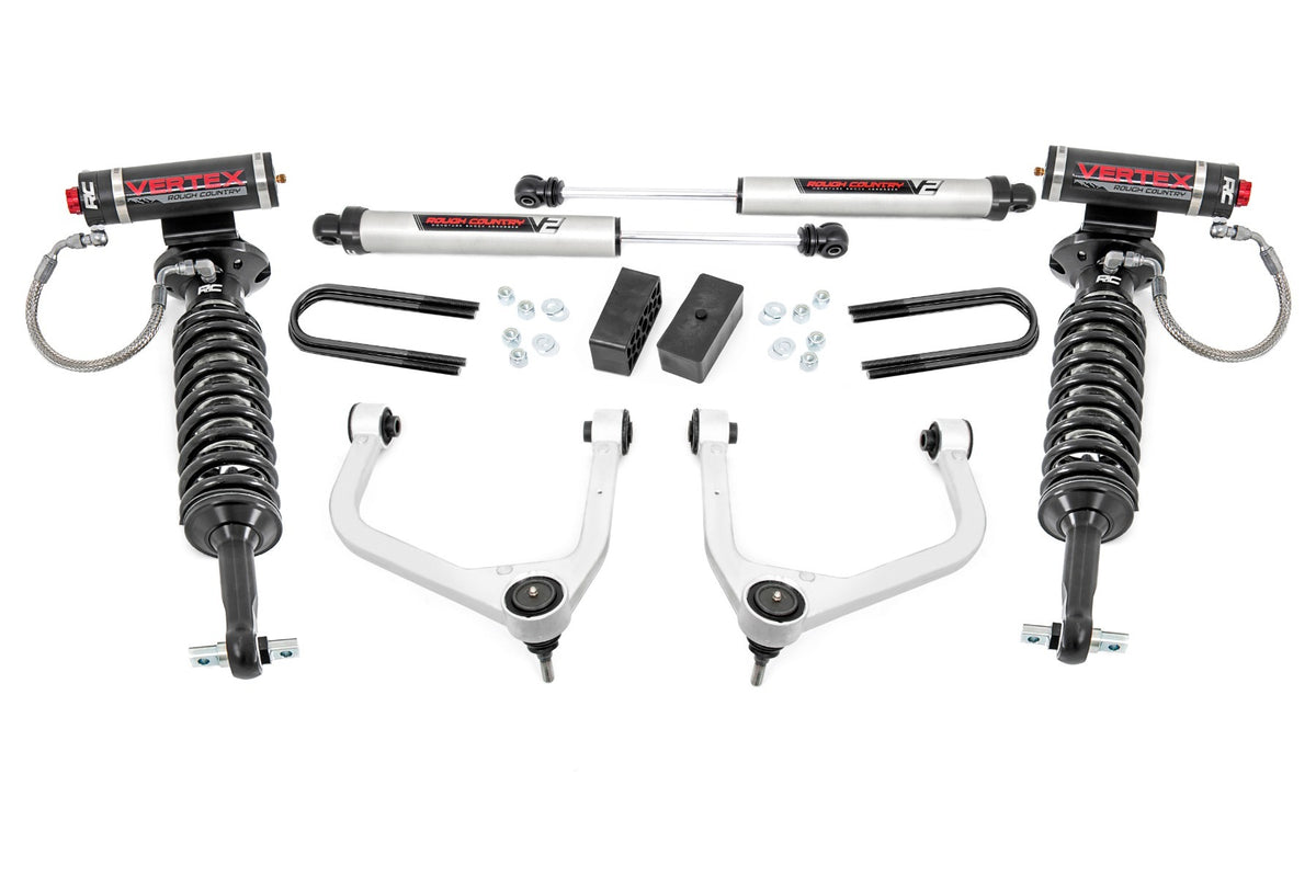 Rough Country 3.5 Inch Lift Kit | GMC Sierra 1500 2WD/4WD (2025-2026) - Aluminum / Multi-Leaf Spring / Vertex Coilovers w/V2 Rear Shocks