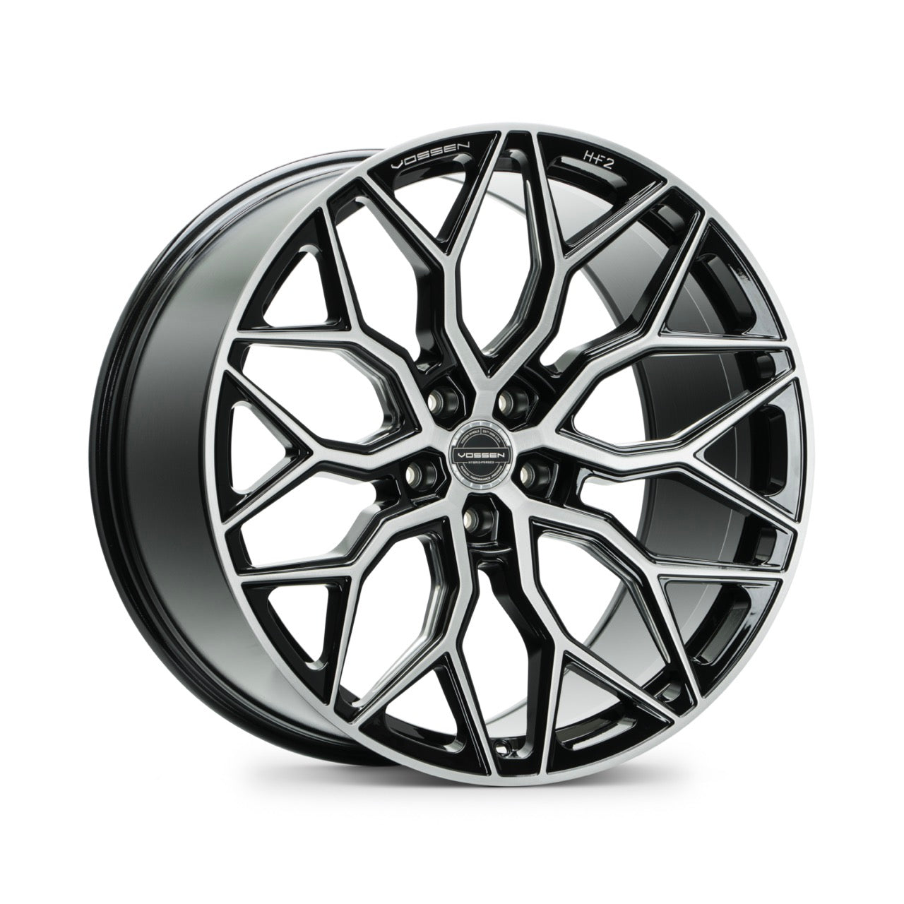 Vossen HF2 Brushed Gloss Black Wheel (24X10 5X120 ET +32 DEEP) - Trucks R Us
