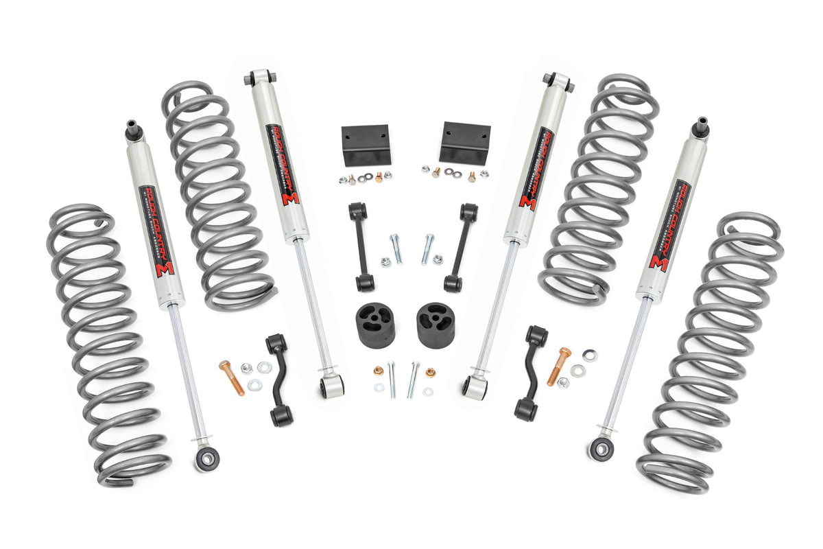 Rough Country 2.5 Inch Lift Kit | 4-Door | Jeep Wrangler Unlimited JL 4WD (18-23) - Rubicon / M1 Monotube