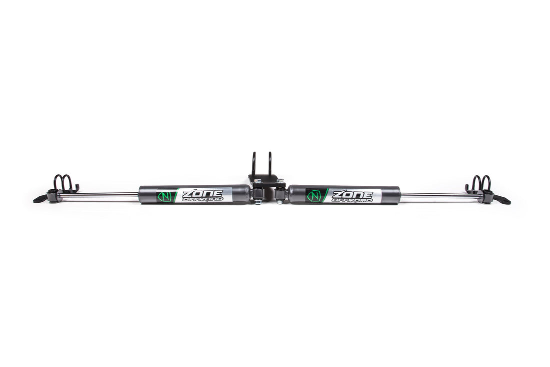 Zone Offroad Dual Steering Stabilizer Kit w/ Shocks | Jeep Wrangler JL (18-27) and Gladiator JT (20-26)