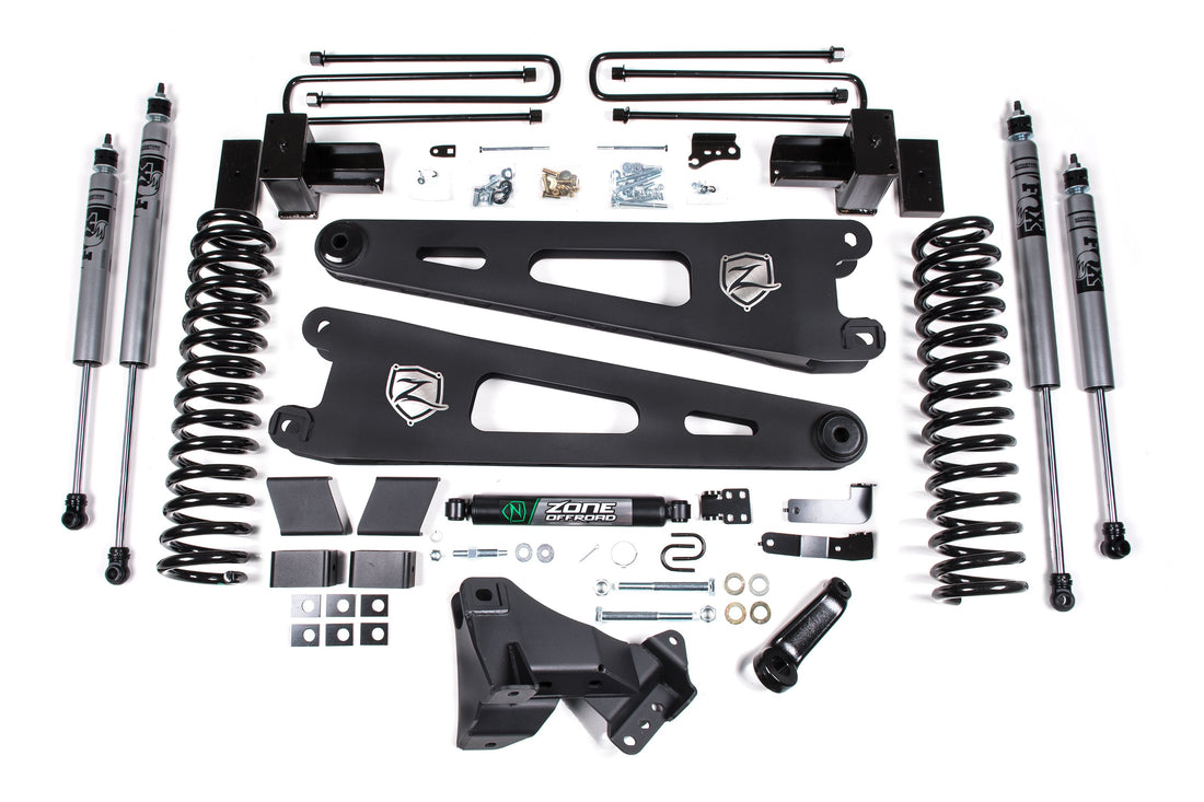 Zone Offroad 4 Inch Lift Kit w/ Radius Arm | Ford F250/F350 Super Duty (17-19) 4WD | Diesel
