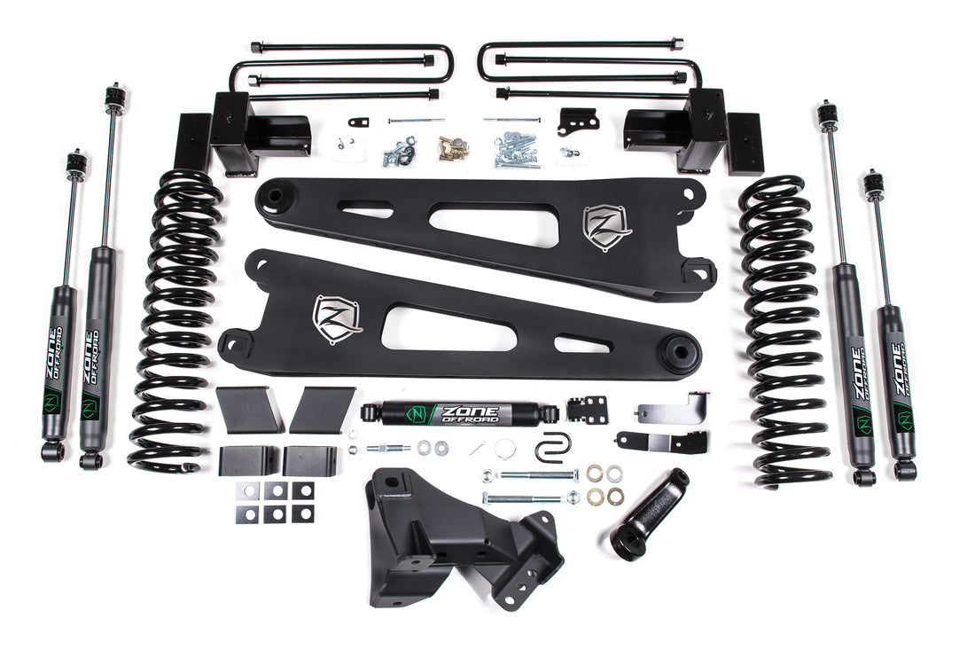 Zone Offroad 4 Inch Lift Kit w/ Radius Arm | Ford F250/F350 Super Duty (17-19) 4WD | Diesel