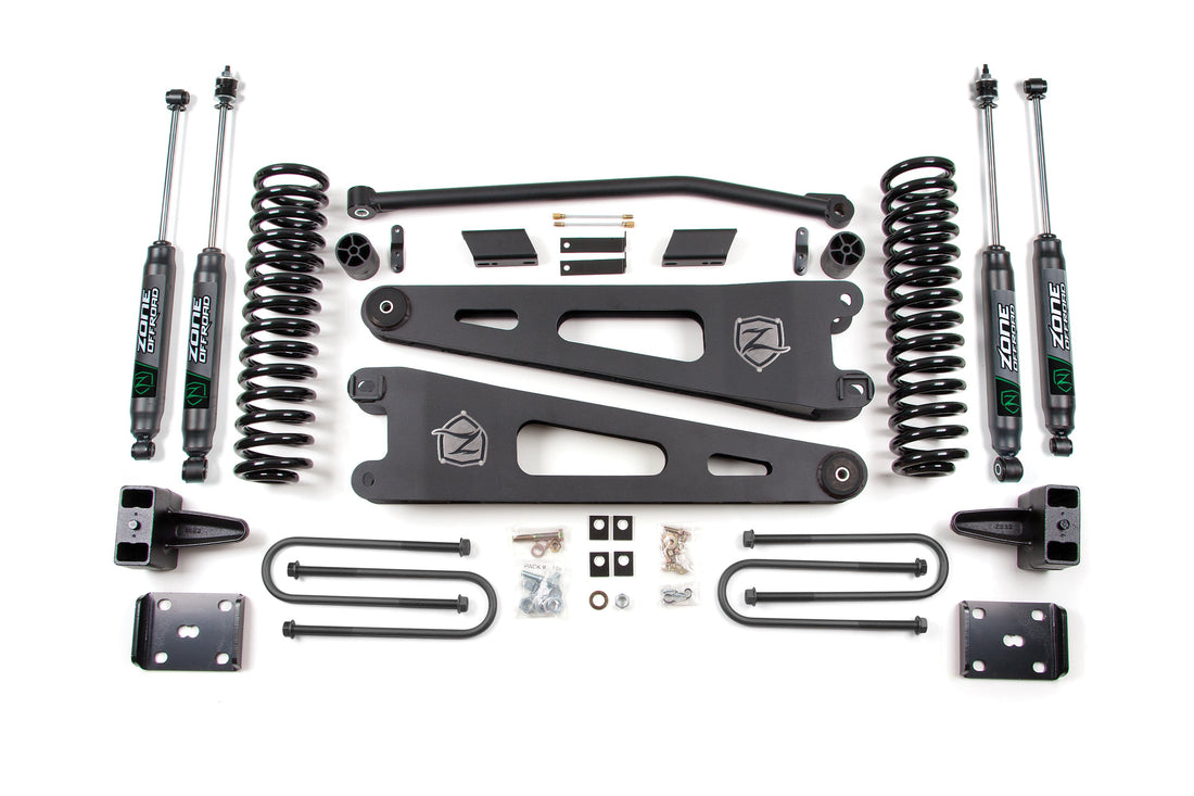 Zone Offroad 4 Inch Lift Kit w/ Radius Arm | Ford F250/F350 Super Duty (11-16) 4WD | Gas