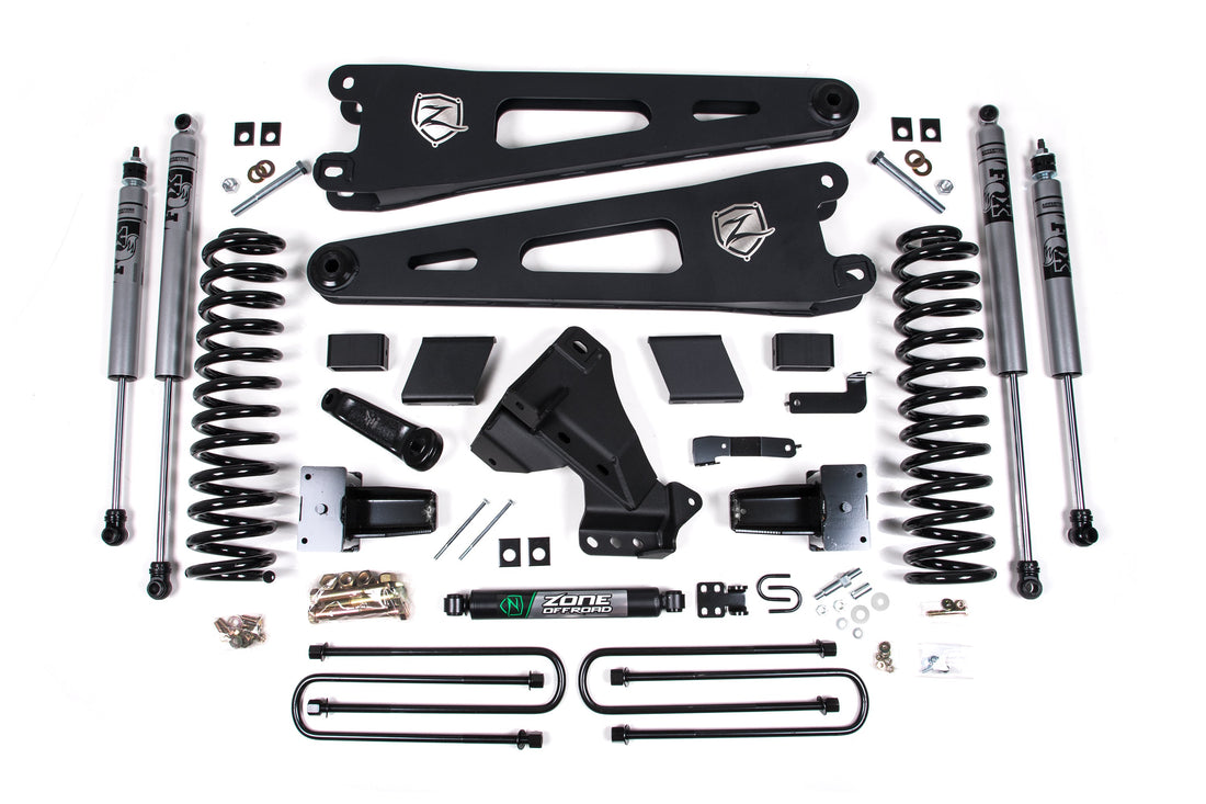 Zone Offroad 6 Inch Lift Kit w/ Radius Arm | Ford F350 Super Duty DRW (20-21) 4WD | Gas