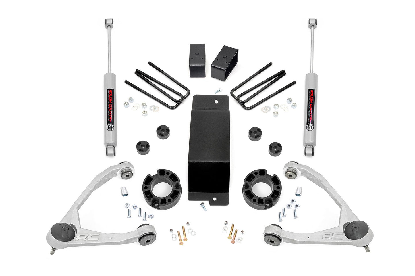 Rough Country (19431A) 3.5 Inch Lift Kit | Alum/Cast Steel | Chevy/GMC 1500 (07-16)