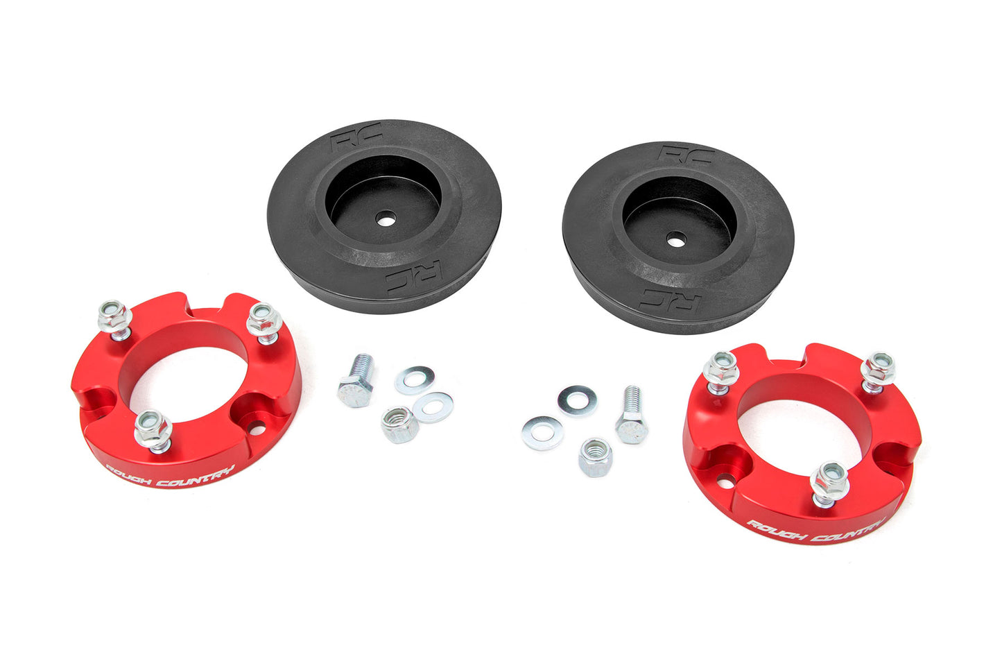 Rough Country (763ARED) 2 Inch Lift Kit | Red Spacers | Toyota FJ Cruiser 2WD/4WD (2007-2014)