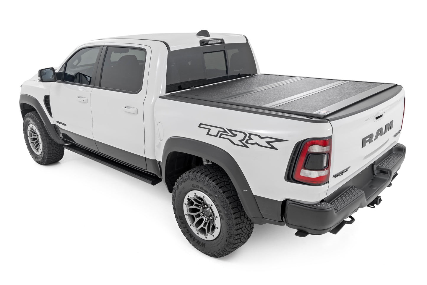 Rough Country (47320550A) Hard Low Profile Bed Cover | 5'7" Bed | No Rambox | Ram 1500 (19-24)/1500 TRX (21-23)