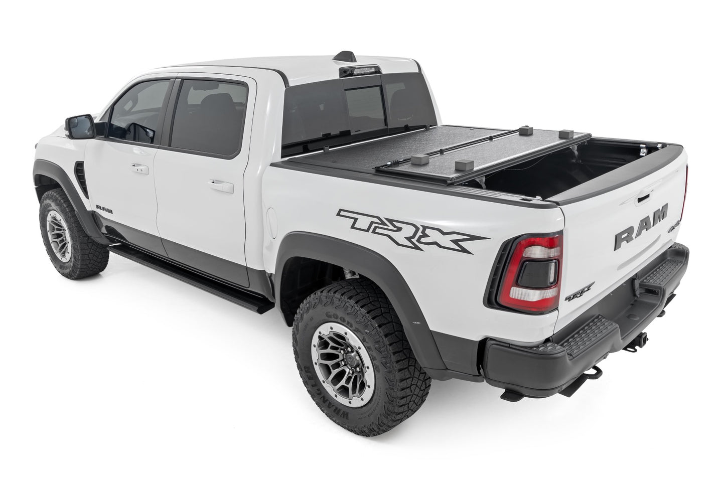 Rough Country (47320550A) Hard Low Profile Bed Cover | 5'7" Bed | No Rambox | Ram 1500 (19-24)/1500 TRX (21-23)