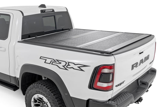Rough Country (47320550A) Hard Low Profile Bed Cover | 5'7" Bed | No Rambox | Ram 1500 (19-24)/1500 TRX (21-24)