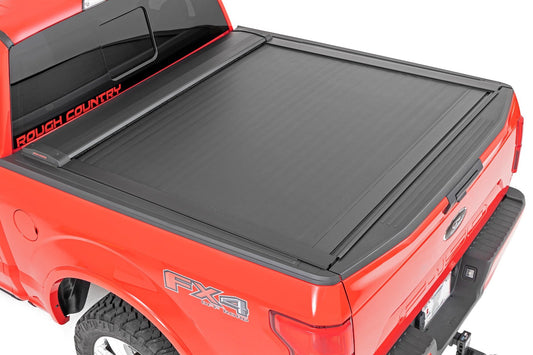 Rough Country (46410551A) Retractable Bed Cover | 5'7" Bed | Ford F-150 (21-23)/F-150 Lightning (22-23)