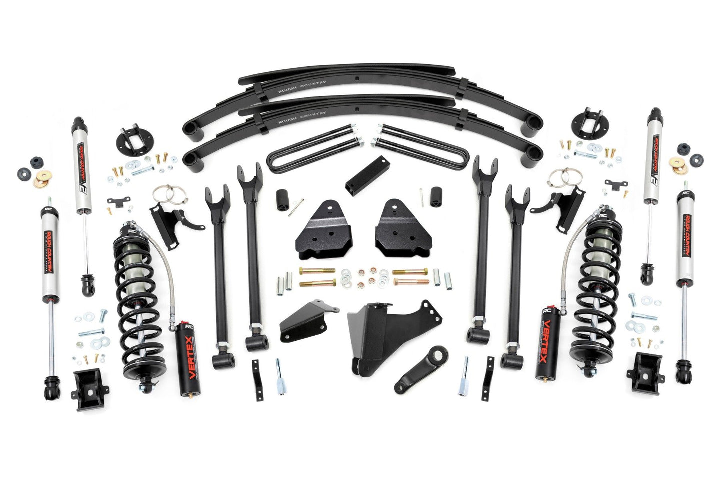 Rough Country (58258) 6 Inch Lift Kit | Diesel | 4 Link | RR Spring | C/O V2 | Ford F-250/F-350 Super Duty (05-07)