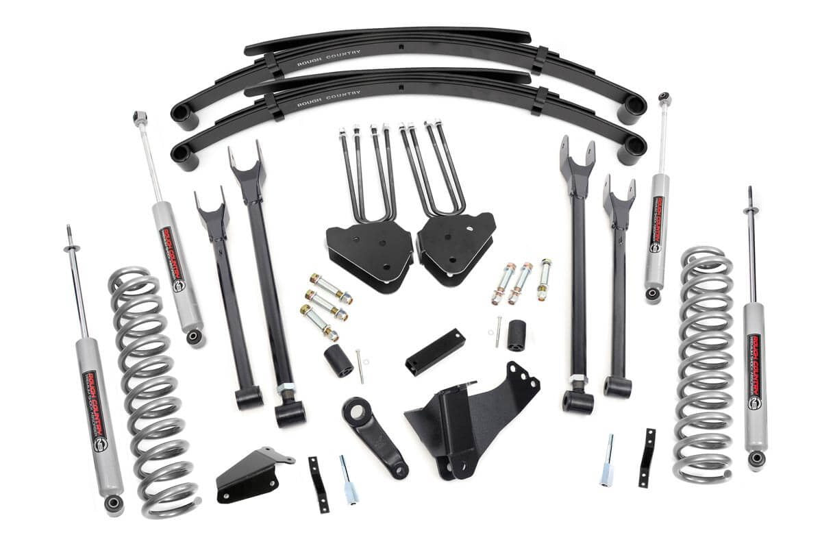 Rough Country (583.20) 6 Inch Lift Kit | Gas | 4 Link | RR Spring | Ford F-250/F-350 Super Duty (05-07)