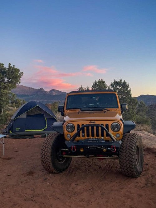 CrawlTek Pyro Stubby Front Winch Bumper | Jeep Wrangler JK - Trucks R Us