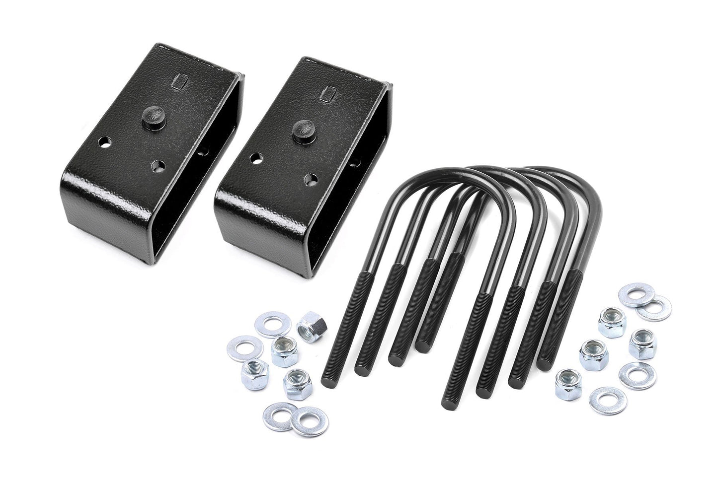 Rough Country (6557) 2 Inch Block & U-Bolt Kit | Ford F-250 Super Duty 2WD/4WD (05-10)