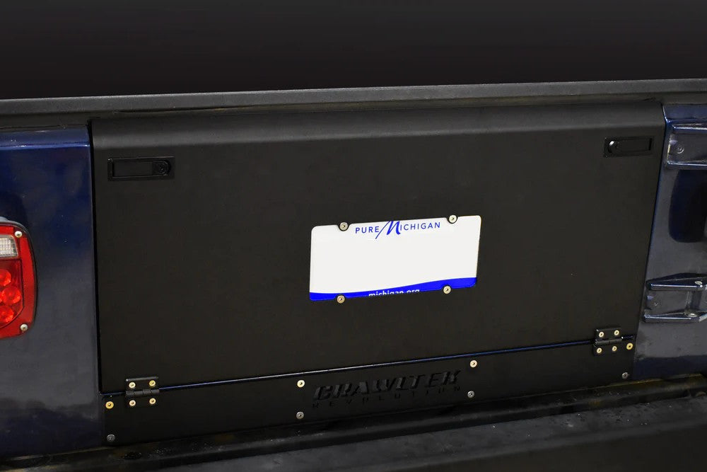 CrawlTek Drop Down Tailgate with Molle Rack | Jeep Wrangler YJ/TJ - Trucks R Us