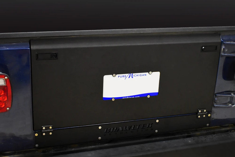 CrawlTek Drop Down Tailgate with Molle Rack | Jeep Wrangler YJ/TJ - Trucks R Us