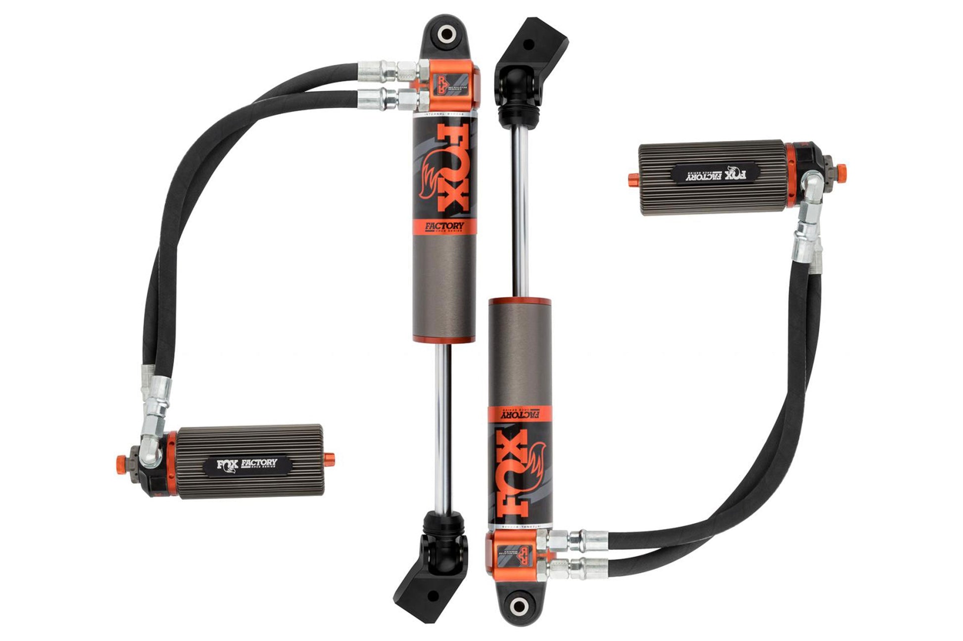 Fox Factory 3.0 Internal Bypass Reservoir Front Shocks Adjustable | Factory Race | 2-3" Lift | Wrangler JL - Trucks R Us