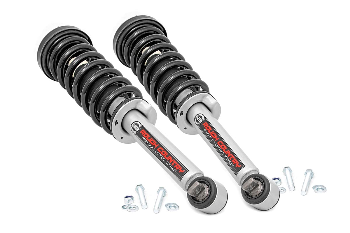 Rough Country (501078) N3 Leveling Struts | 2 Inch | Loaded Strut | Ford Ranger 4WD (2019-2024)