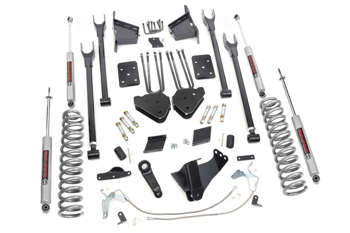 Rough Country (527.20) 6 Inch Lift Kit |4-Link | No OVLD | Ford F-250 Super Duty (15-16)