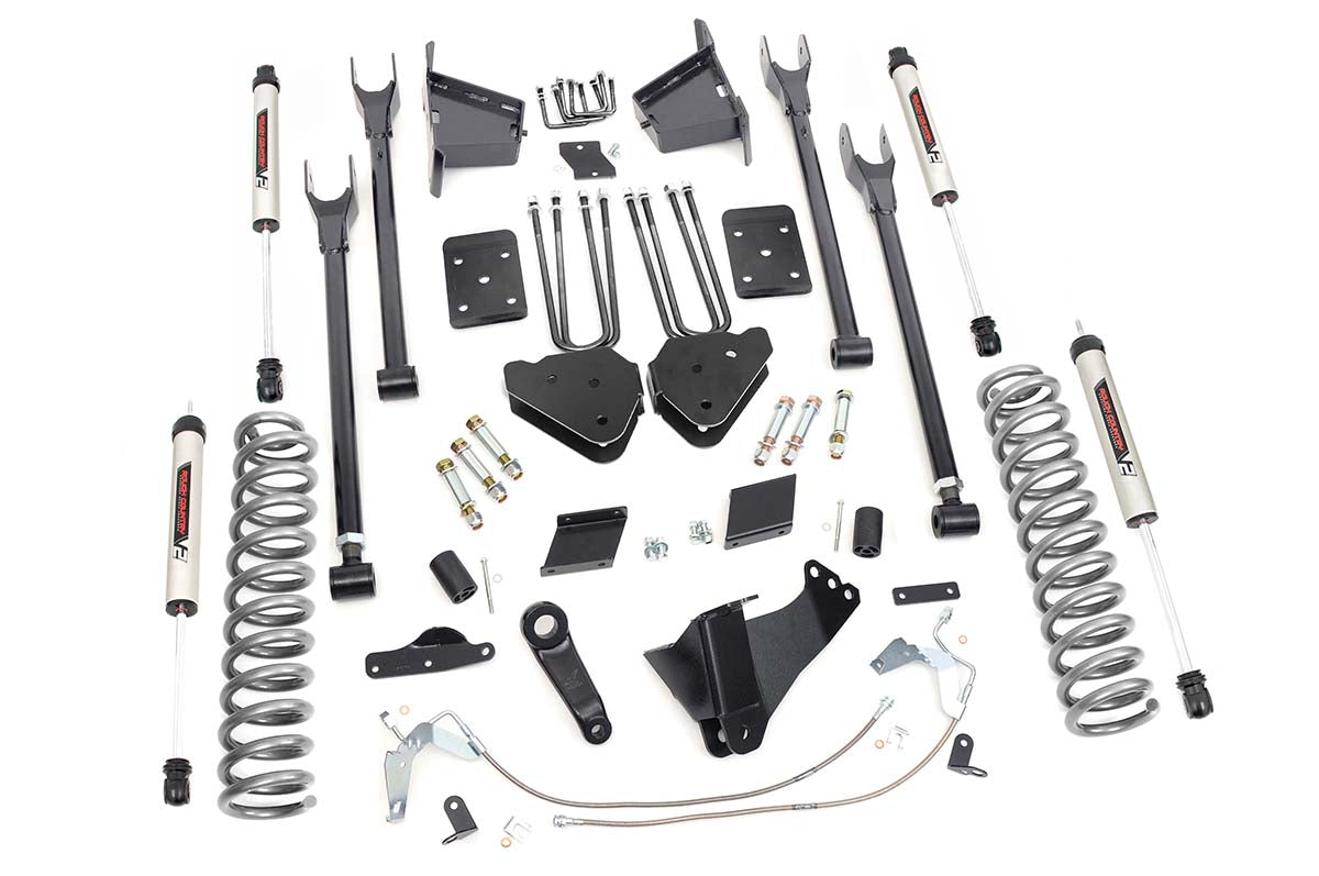 Rough Country (53270) 6 Inch Lift Kit | 4-Link | No OVLD | V2 | Ford F-250 Super Duty 4WD (11-14)