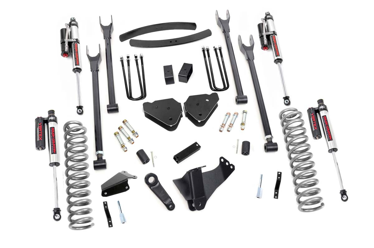 Rough Country (57850) 6 Inch Lift Kit | Gas | 4 Link | No OVLDS | Vertex | Ford F-250/F-350 Super Duty (05-07)
