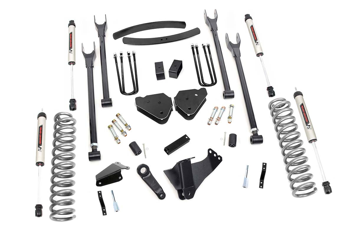 Rough Country (57870) 6 Inch Lift Kit | Gas | 4 Link | No OVLDS | V2 | Ford F-250/F-350 Super Duty (05-07)