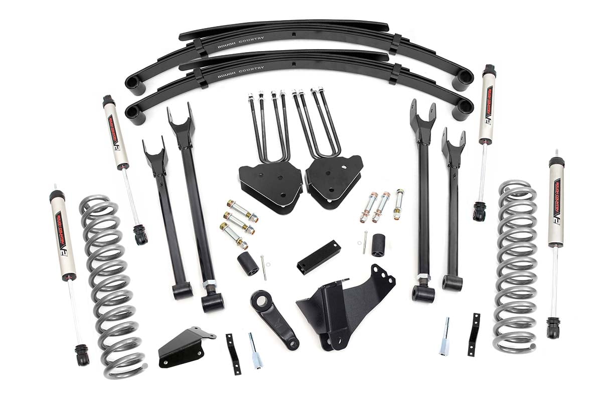 Rough Country (59070) 8 Inch Lift Kit | 4 Link | RR Springs | V2 | Ford F-250/F-350 Super Duty (05-07)