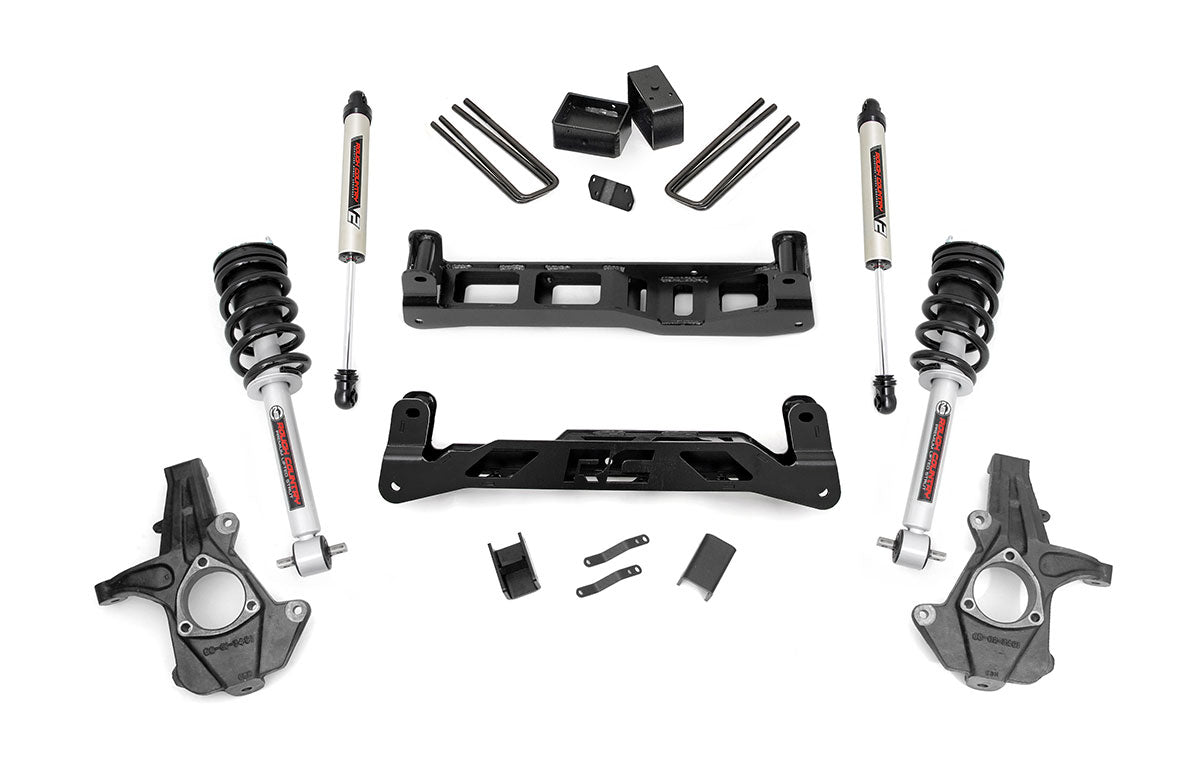 Rough Country (24771) 5 Inch Lift Kit | Cast Steel | N3 Strut/V2 | Chevy/GMC 1500 (14-17)