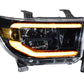 Morimoto XB LED Headlights: Toyota Tundra (07-13) (Pair / ASM / Amber DRL)