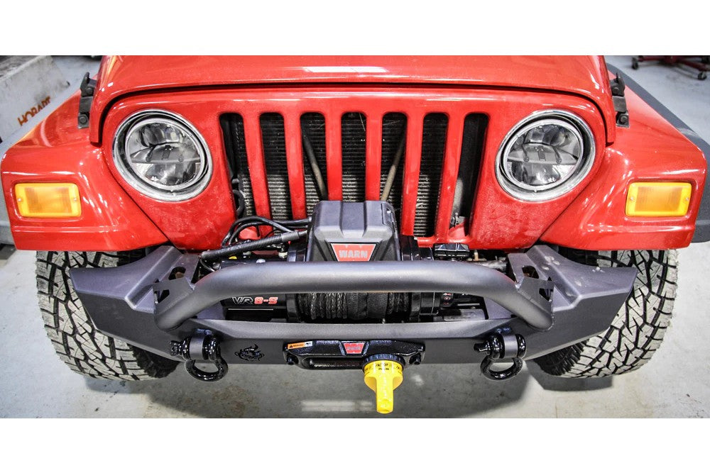 CrawlTek Pyro Mid-Width Front Bumper with Flat Top Stinger | Jeep Wrangler CJ/YJ/TJ - Trucks R Us