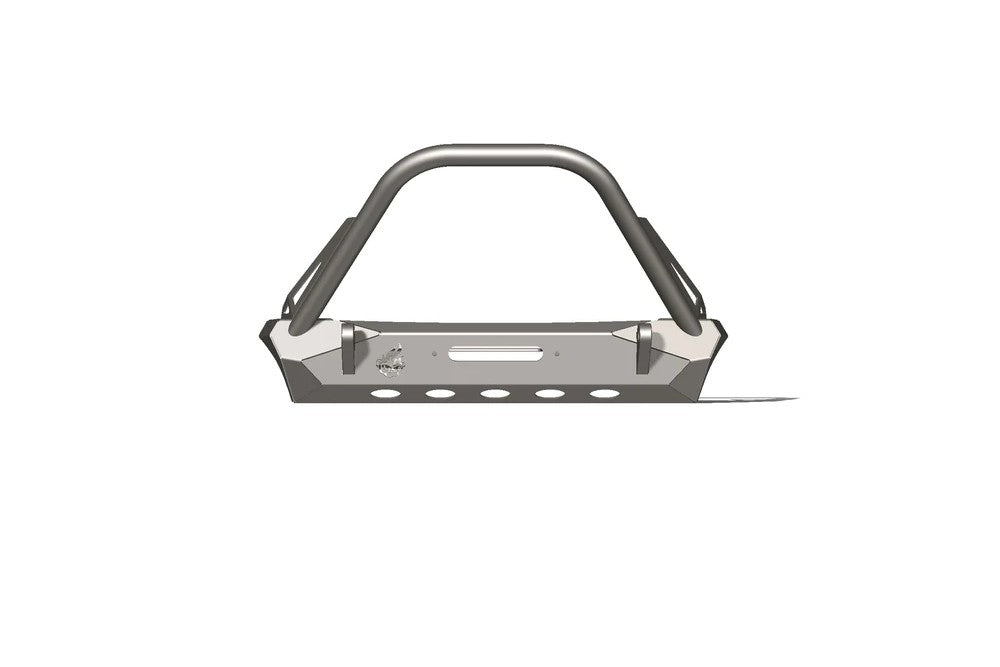 CrawlTek Pyro Stubby Front Bumper with Flat Top Stinger | Jeep Wrangler CJ/YJ/TJ - Trucks R Us