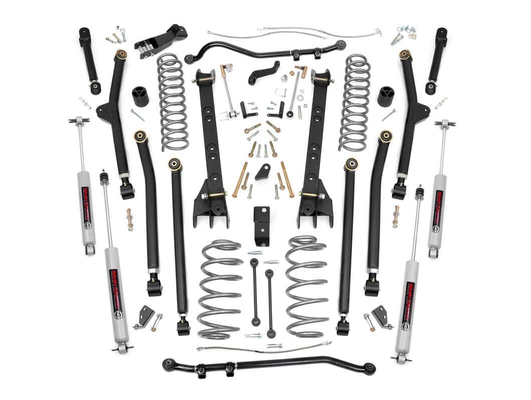 Rough Country (66330) 4 Inch Lift Kit | Long Arm | Jeep Wrangler TJ 4WD (1997-2006)
