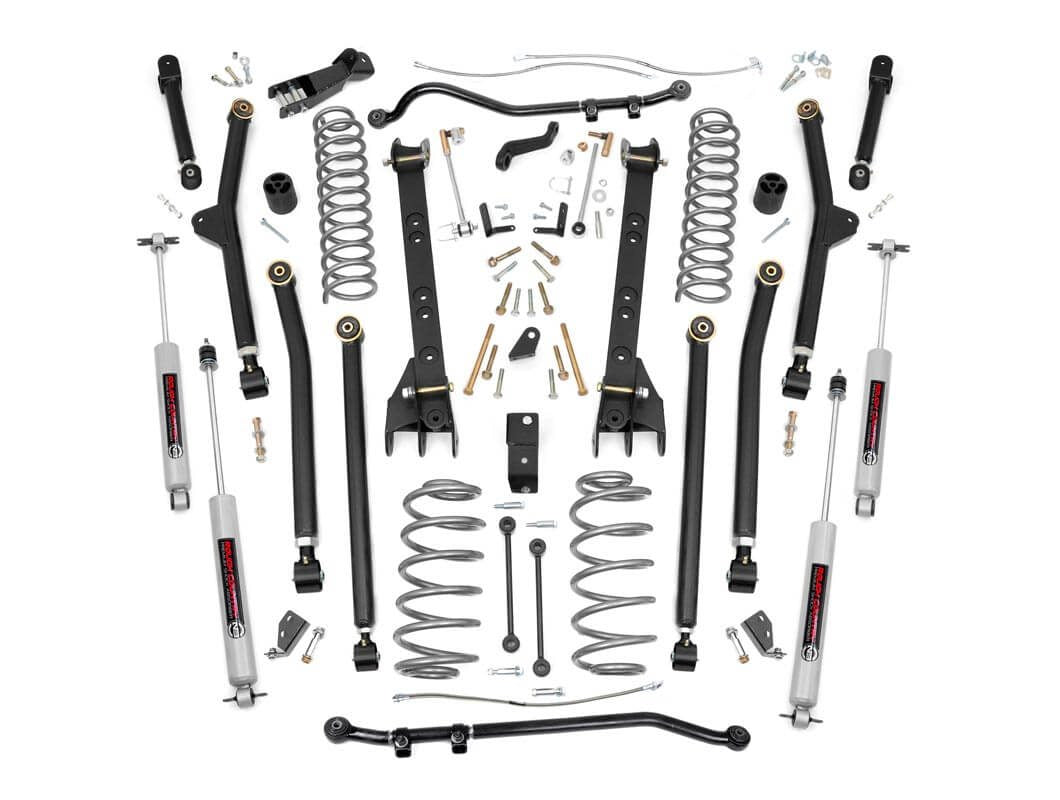 Rough Country (63830) 4 Inch Lift Kit | Long Arm | Jeep Wrangler Unlimited 4WD (2004-2006)