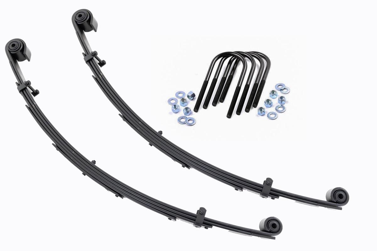 Rough Country (8057Kit) Front Leaf Springs | 4" Lift | Pair | Ford Excursion/F-250 Super Duty/F-350 Super Duty 4WD