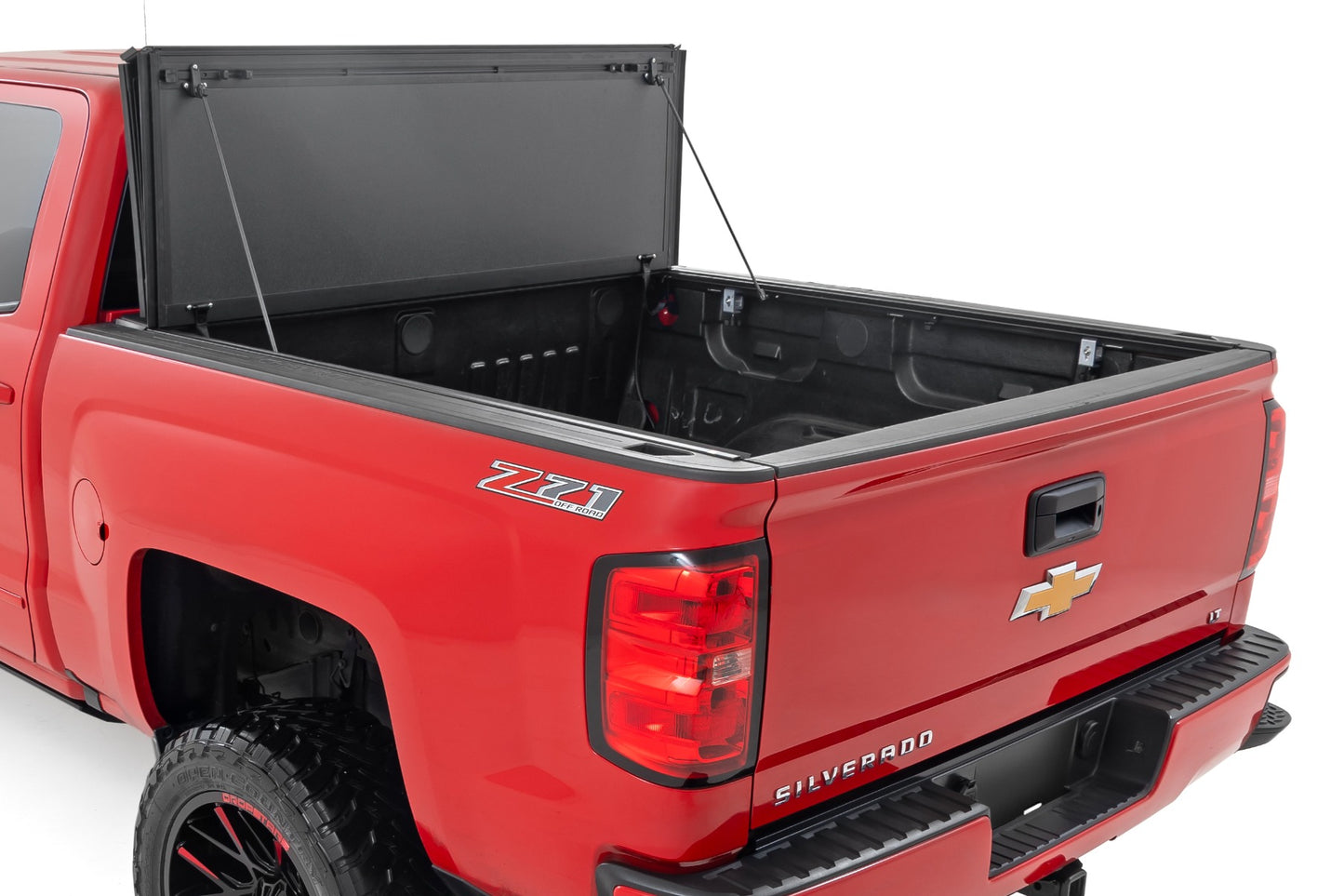 Rough Country (49119551) Hard Tri-Fold Flip Up Bed Cover | 5'9" Bed | Chevy/GMC 1500/2500HD/3500HD (14-19)